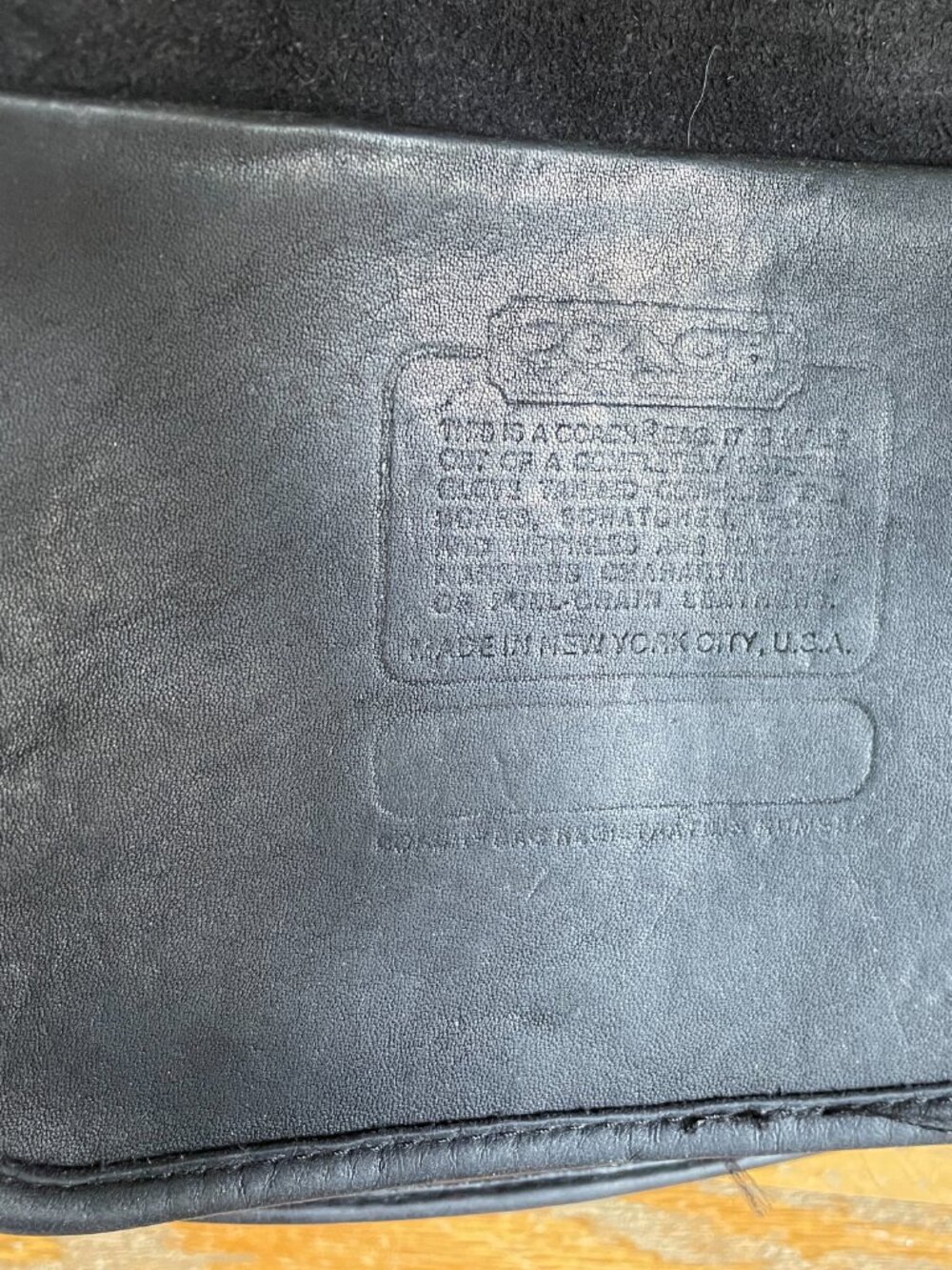 Vintage 70s Coach NYC Basic Bag Black Leather Purse 9455 Pre Creed Bonnie Cashin - Picture 7 of 7